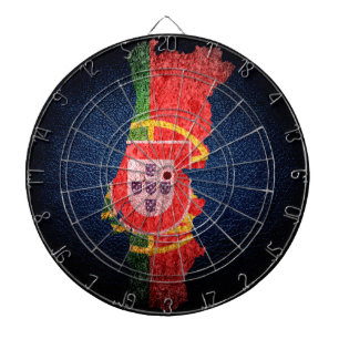 Portugal Flag and Map Dartboard