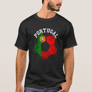 Portugal Flag Ball Portuguese Soccer Player Portug T-Shirt