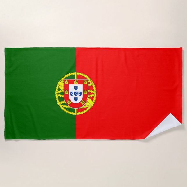 Portugal Flag Beach Towel (Front)