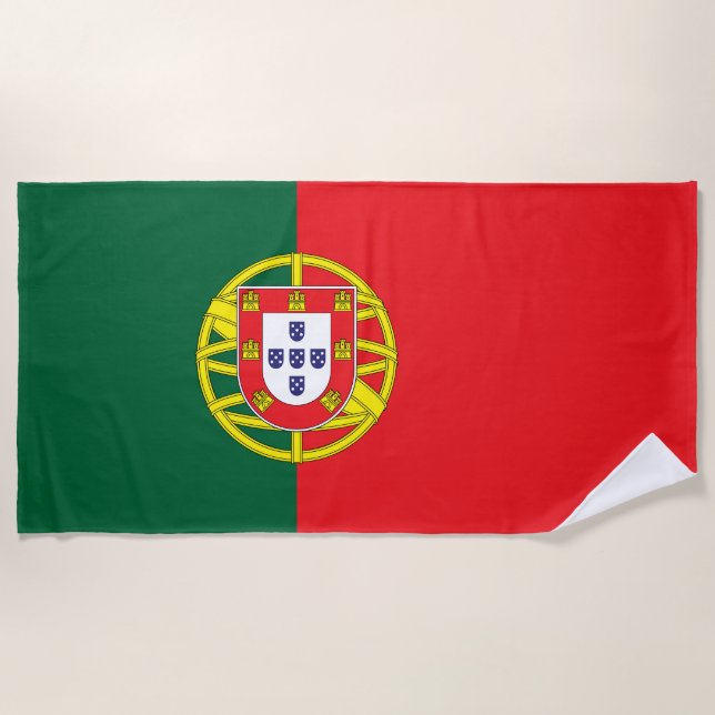 Portugal Flag Beach Towel (Front)