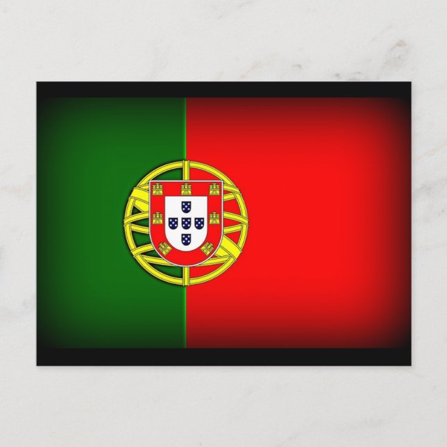 Portugal Flag Black Edge Postcard (Front)