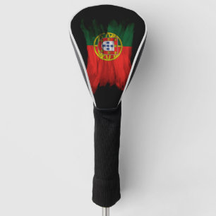 Portugal flag brush stroke, national flag golf head cover