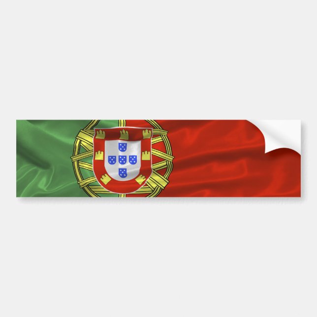 Portugal Flag Bumper Sticker (Front)