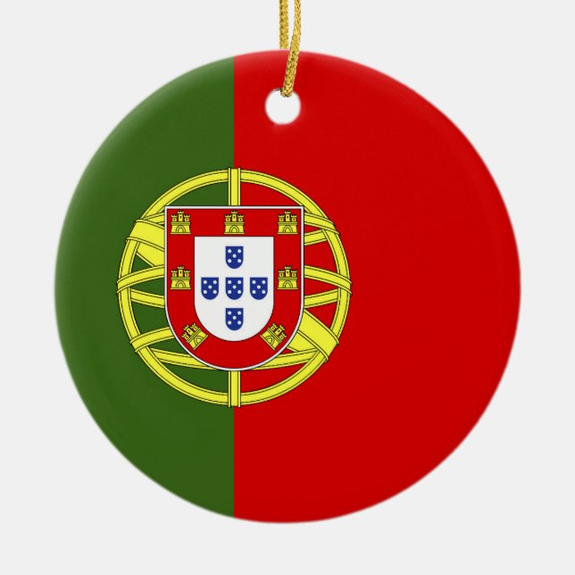 Portugal flag ceramic ornament (Front)