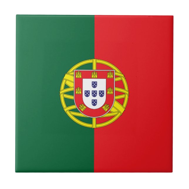 Portugal Flag Ceramic Tile (Front)