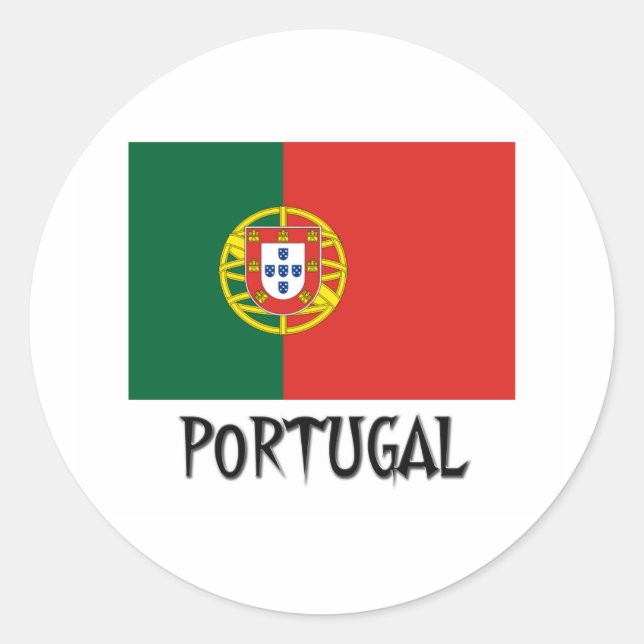 Portugal Flag Classic Round Sticker (Front)