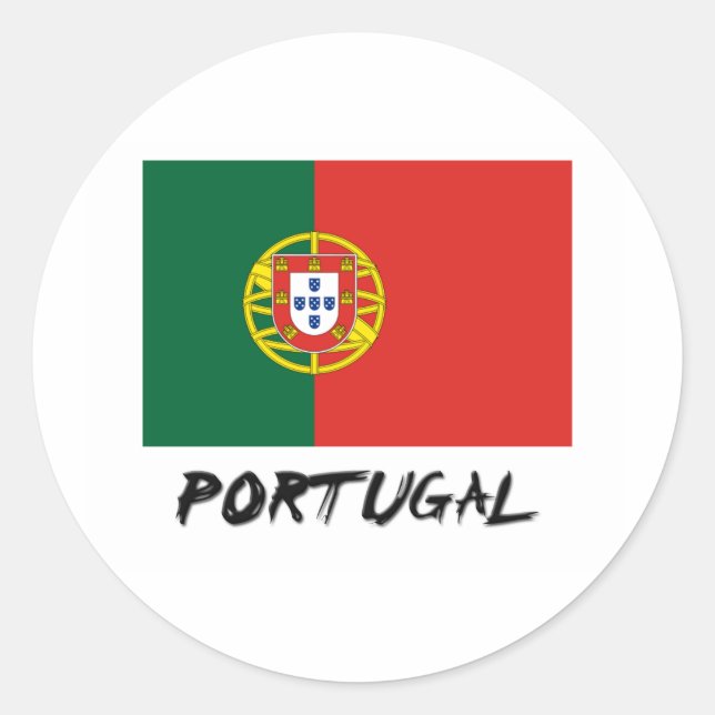 Portugal Flag Classic Round Sticker (Front)