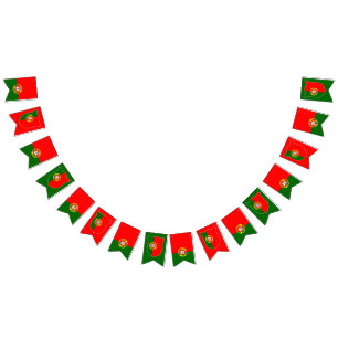 Portugal Flag Escutcheon Red Green Bunting Flags