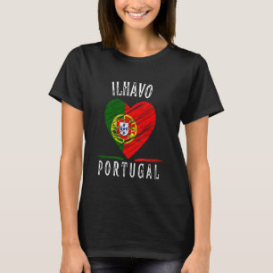 Portugal Flag Heart Ilhavo City T-Shirt