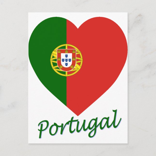 Portugal Flag Heart Postcard (Front)