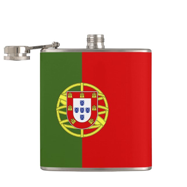 Portugal flag hip flask (Opened)