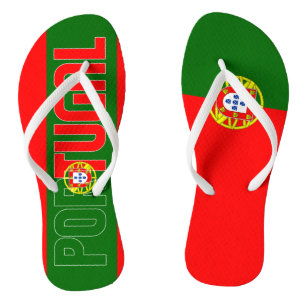 Portugal Flag Inscription Red Green Two Colour Thongs