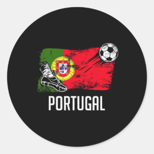 Portugal Flag Jersey Portuguese Soccer Team Portug Classic Round Sticker