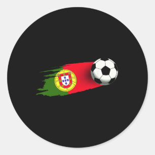 Portugal Flag Jersey Portuguese Soccer Team Portug Classic Round Sticker