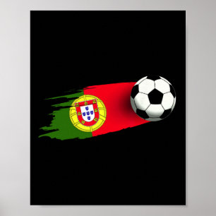Portugal Flag Jersey Portuguese Soccer Team Portug Poster