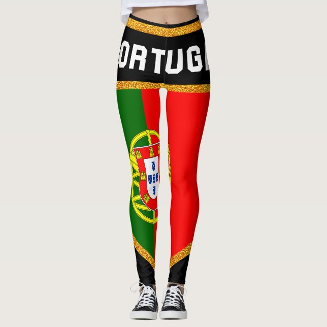 Portugal Flag Leggings (Front)