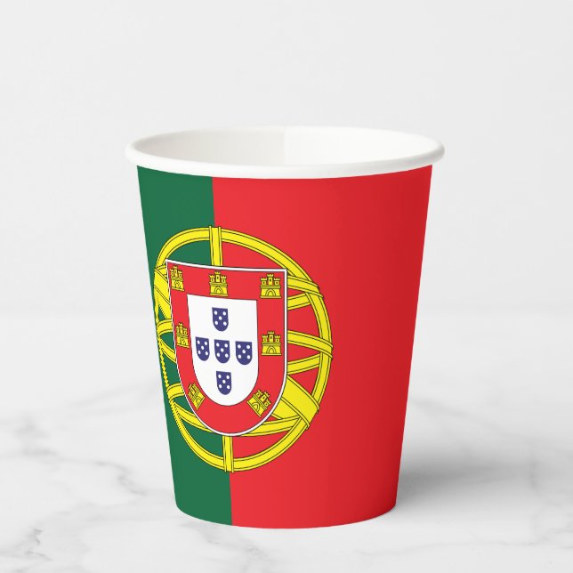 Portugal Flag Paper Cups (Left)