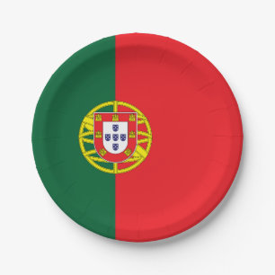Portugal Flag Paper Plate