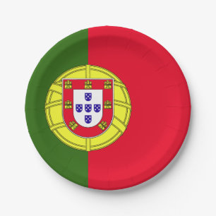 Portugal Flag Paper Plate