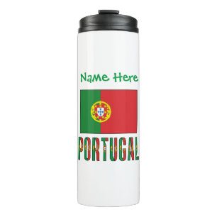 Portugal Flag Personalised Thermal Tumbler