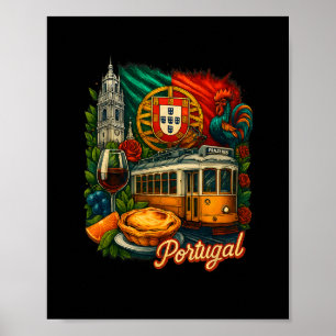 Portugal Flag Portugal Trip Portuguese Rooster Por Poster