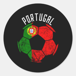 Portugal Flag Portuguese Pride Portuguese Soccer P Classic Round Sticker