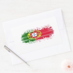 Portugal flag rectangular sticker