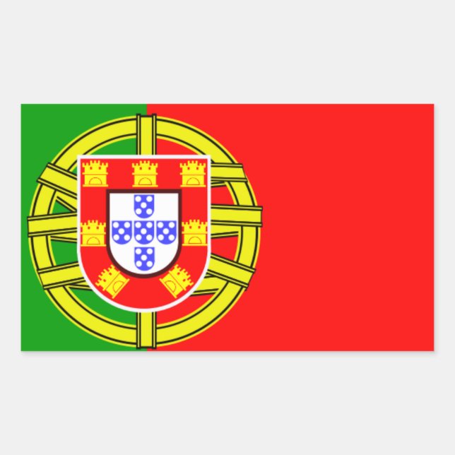 Portugal Flag Rectangular Sticker (Front)