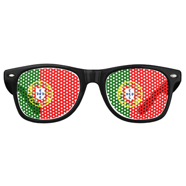 Portugal Flag Retro Sunglasses (Front)