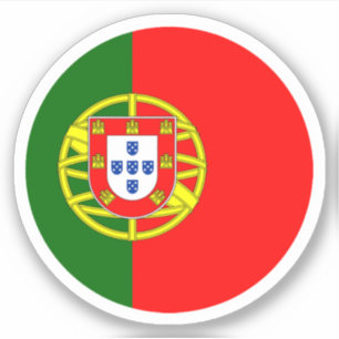 Portugal Flag Round Sticker