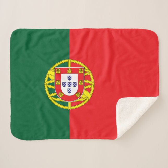 Portugal Flag Sherpa Blanket (Front (Horizontal))
