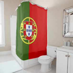 Portugal flag shower curtain