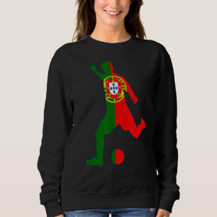Portugal Flag Soccer Player Portuguese Football Sweatshirt