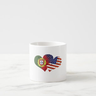 Portugal Flag USA Flag Portuguese Independence Espresso Cup