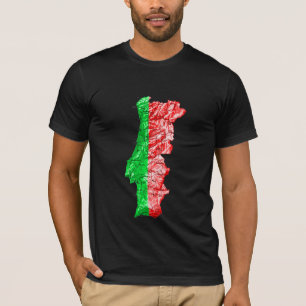 Portugal Flagcolor Map T-Shirt
