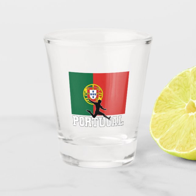 Portugal Football Soccer National Team Shot Glass (Front)