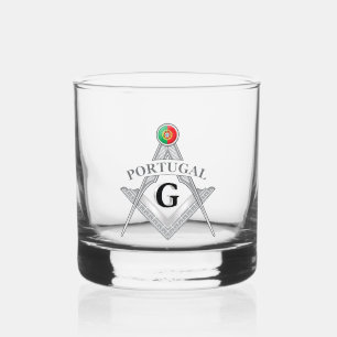 Portugal freemasonry sign whiskey glass
