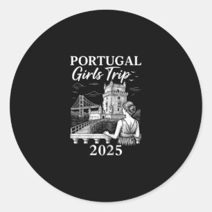 Portugal Girls Trip 2025 City Travel Vacation 1 Classic Round Sticker