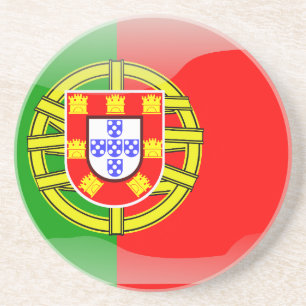 Portugal glossy flag coaster