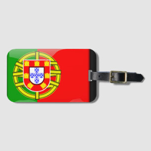 Portugal glossy flag luggage tag