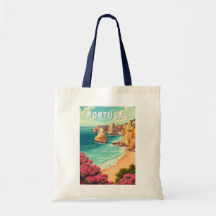 Portugal Illustration Travel Art Vintage Tote Bag