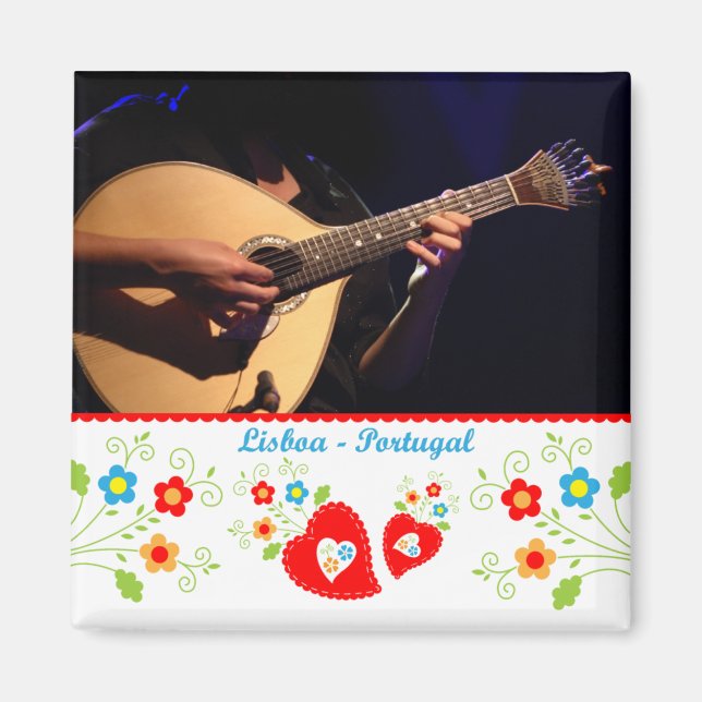 Portugal in photos - The Portuguese fado guitar Magnet (Front)