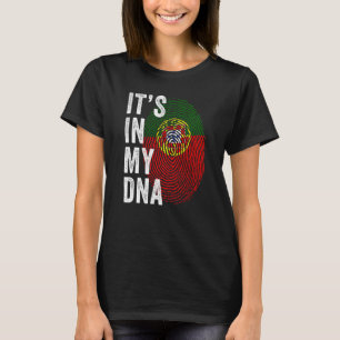 Portugal It's In My DNA Cute Portuguese Fingerprin T-Shirt