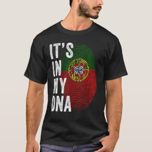 Portugal It's In My DNA Cute Portuguese Fingerprin T-Shirt