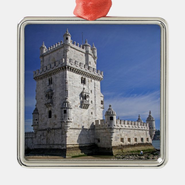 Portugal, Lisbon. Belem Tower, a UNESCO World Metal Ornament (Front)