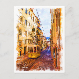 Portugal, Lisbon, Cable Car Postcard