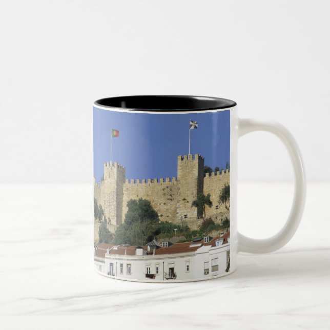 Portugal, Lisbon. Castelo de Sao Jorge. Two-Tone Coffee Mug (Right)
