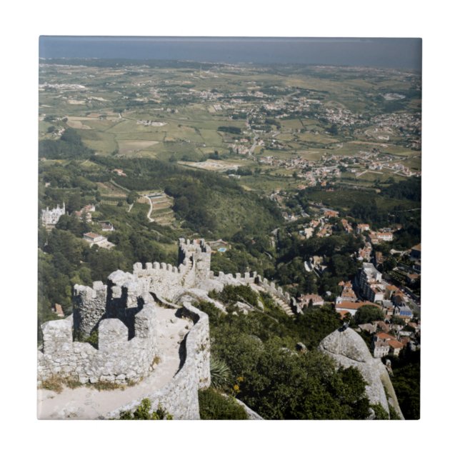 Portugal, Lisbon Province, Sintra, View From Tile (Front)