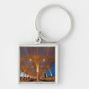 Portugal, Lisbon. View Of Modern Station Key Ring