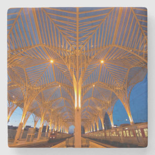 Portugal, Lisbon. View Of Modern Station Stone Coaster